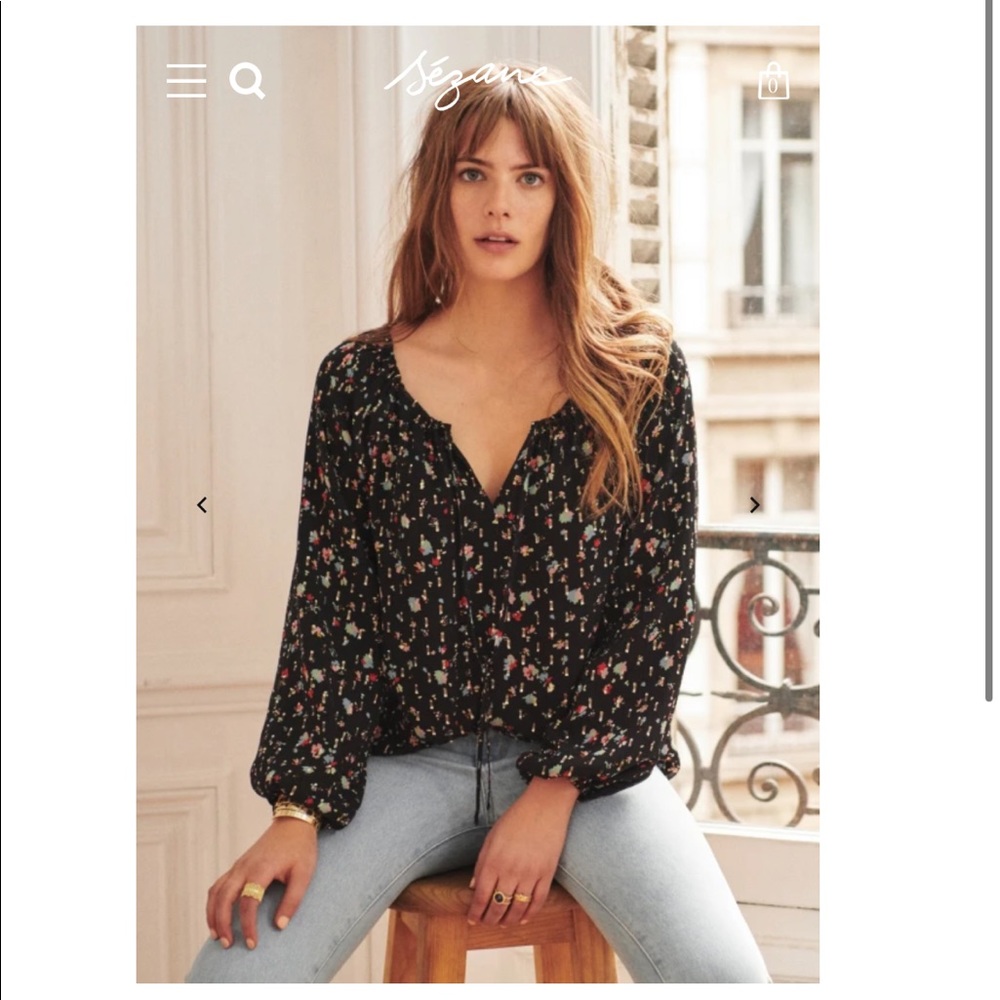 NWT tags Sezane “Alena” blouse size 38 / 6
